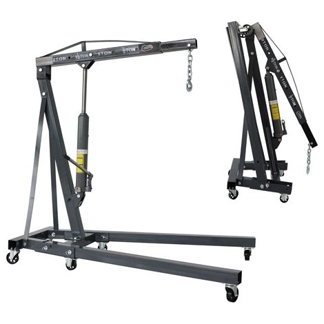 SwitZer Grey 2 Ton Tonne Hydraulic Folding Engine Crane Stand Hoist lift Jack