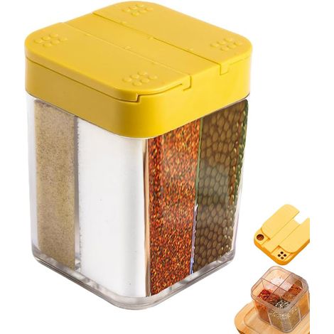 Salière à épices 4 en 1 pour le camping, la cuisine, les épices, les accessoires de camping, les boîtes de rangement pour la cuisine, le barbecue (1/5)