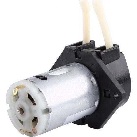 Bomba peristáltica de 12 V CC para dosificación de agua con cabezal extraíble para acuarios, productos químicos conductores y líquidos. (Negra) (1/5)