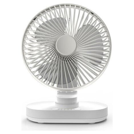 Ventilateur de Bureau USB, Mini Ventilateur de Table, Automatique Oscillant Petit Ventilateur Rechargeable, 4 Vitesses Ventilateur Silencieux (1/4)