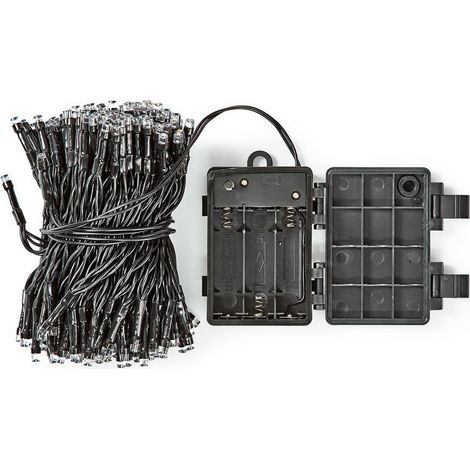 Ghirlanda multifunzione a batteria 24 LED Cavo nero Luce bianca calda 2,30 m (1/5)