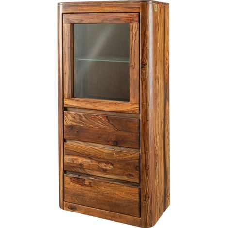Vitrine 70x40 Palissandre ciré Noisette TORONTO 208 (1/3)