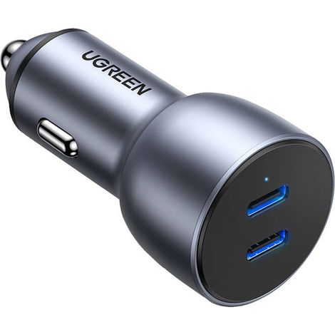 Ugreen CD213 Autoladegerät, 2x USB-C, 36W (Grau)