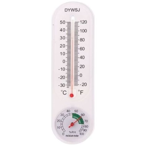 Thermomètre et hygromètre suspendu au mur, pour l'intérieur et l'extérieur, jardin, bureau, enregistreur de température (1/5)