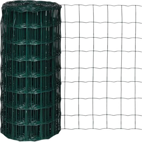 Clôture euro Acier 10 x 0,8 m Vert (1/4)