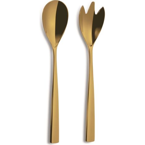Comas Barcellona oro coppia posate da insalata Inox PVD