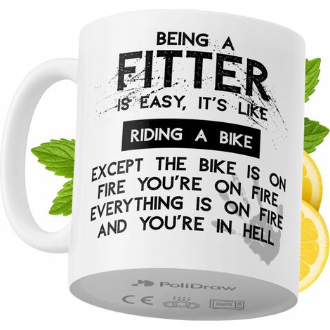 Taza para un Fitter Divertida taza de café o té con diseño gráfico y texto humorístico Taza para cumpleaños, santos, días festivos Taza premium para ocasiones especiales para el hogar, la oficina, el  (1/5)