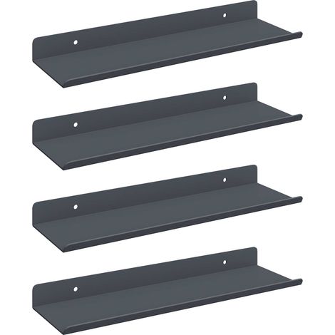 Maison Exclusive - Schwebendes Regal 4 pcs Anthrazit 30 x 9 x 2,5