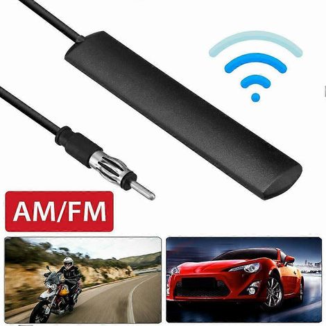 Antenne stéréo universelle pour autoradio, pare-brise, discrète, AM/FM, noire, pour voiture, camion ou bateau. (1/4)