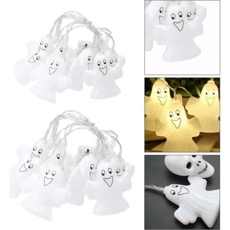 Halloween-Lichterkette - 1,5 m - LED - Außenbeleuchtung - Weiß