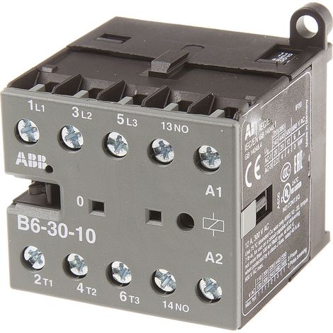 Contacteur ABB série B6, 3 pôles , 3NO, 9 A, 110 V c.a., 4 kW ( Prix pour 1 )
