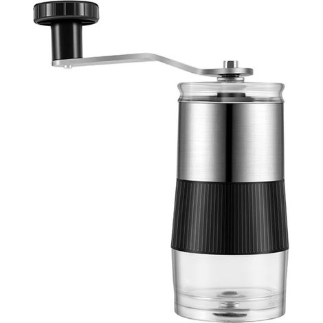 Molinillo de café manual con manivela, Grado de molienda ajustable, Apto para cafeteras de émbolo, Portátil para la oficina, Altura: 10,5 cm (1/5)