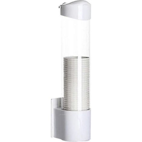 Distributeur automatique mural de gobelets en papier jetables - Porte-gobelets sans perforation pour la maison ou le bureau - Rangement pratique pour gobelets (Couleur : B) (1/5)