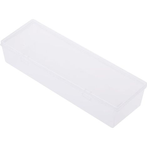 Rechteckige, transparente Aufbewahrungsbox aus Kunststoff für Schmuck, Perlen und andere Utensilien (1/5)
