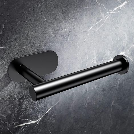 Porte-papier toilette sans perçage, porte-papier toilette auto-adhésif, porte-rouleau de papier toilette en acier inoxydable pour salle de bain (1/5)