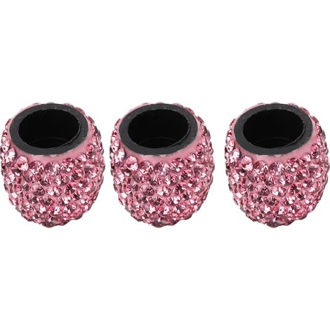 Embouts de valve pneu voiture Strass scintillant fait main Rose Attrayant Universel pour Décoration (1/5)