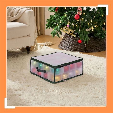 Aufbewahrungsbox fur weihnachtskugeln mit verstellbaren trennwanden