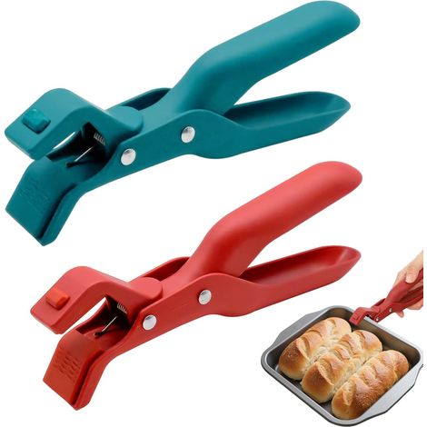 Kitchen Bowl Tong Set of 2 - Heat Resistant Silicone Tongs for Hot Bowls and Dishes, Non Slip Tongs for Hot Air Fryer (1/5)