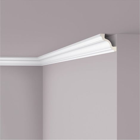 Cornisa NMC Z19 ARSTYL Noel Marquet Perfil de estuco Moldura flexible Moldura decorativa diseño atemporal clásico blanco 2 m