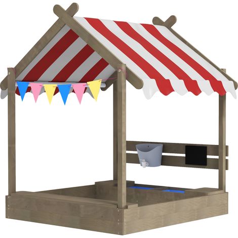 Bac à, avec protection, solaire. Conception de maisons de jeu., sable, Gris (1/5)