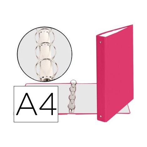 EXACOMPTA Classeur PP Rembordé 4anx 30mm A4 Rose
