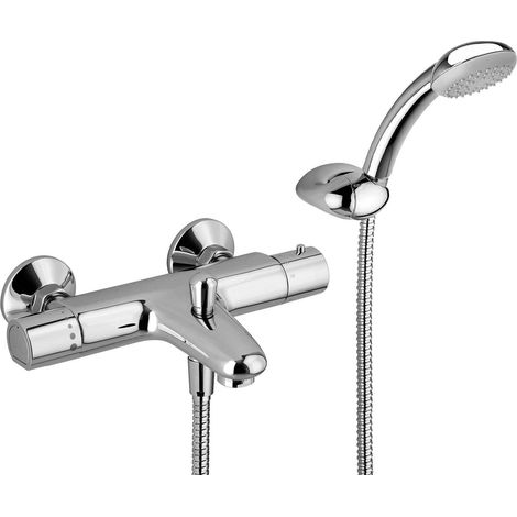 Externer thermostatischer Badewannenmischer mit Duschduplex – Paffoni Equo New