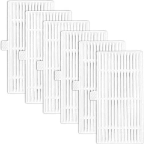 Kit de filtres pour aspirateur robot Nedis WIFIVCR001CBK et WIFIVCB01 – Lot de 6 cartouches de papier filtre de rechange, pour une installation facile, hygiénique et sans danger pour les (1/4)