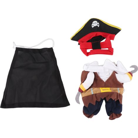 Déguisement Pirate pour Chien et Chat Costume Halloween en Polyester Robuste Confortable Taille S (1/5)