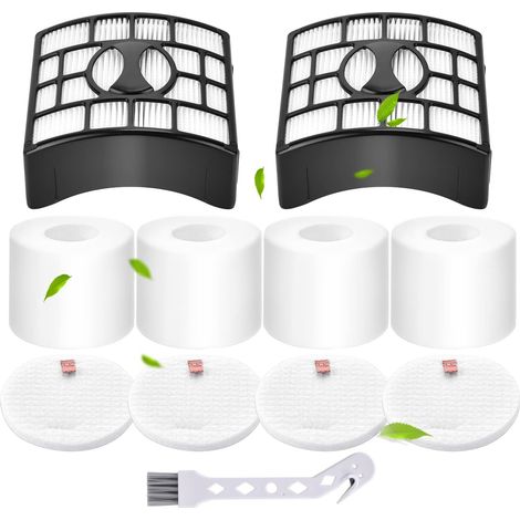 Lot de 2 filtres HEPA + 4 filtres en mousse de rechange pour aspirateur vertical Shark Lift-Away NV601UK NV601UKT NV600UK NV600 NV601 NV700UK NV700UKT NV601UK31 (1/5)
