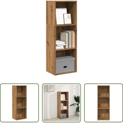 vidaXL Étagère bois - Bibliothèque chêne artisanal 40x30x114 cm bois d'ingénierie (1/5)