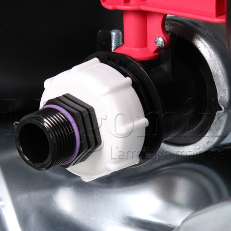 Negomix – Adaptateur 1'' mâle 26-34 mm – Raccord fileté standard pour cuve de récupération d'eau – PEHD pour connexion durable et étanche