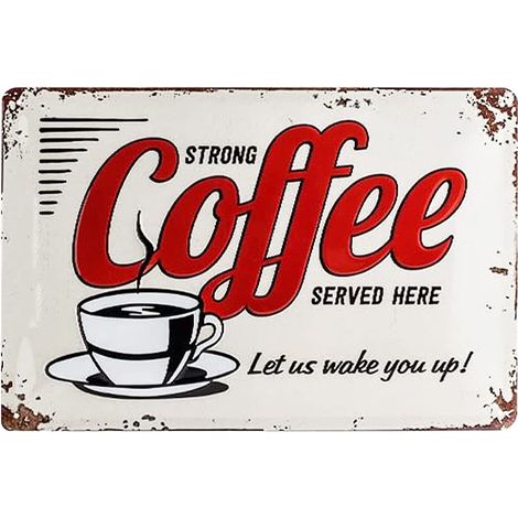 Nostalgic-art 22249 Targa USA STRONG Coffee Served Here, 20 x 30 cm (1/2)