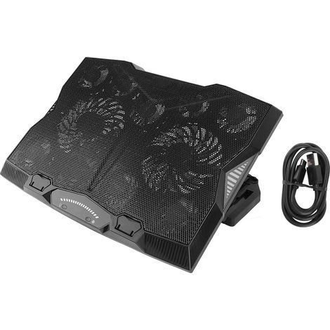 11 x 3400 RPM Type-C Laptop Cooling Pad, 5 Height Adjustable Levels, ABS SUS Laptop Cooler, Radiator (1/5)