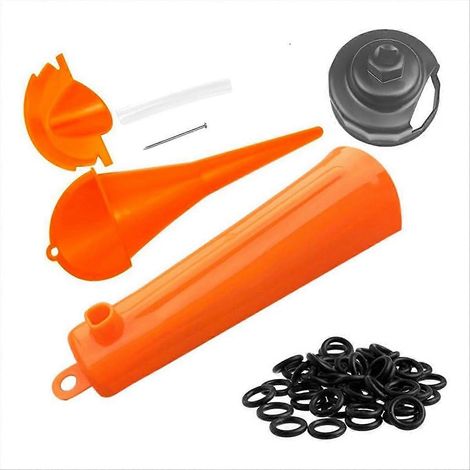 Kit de vidange d'huile pour Harley, comprenant : outil, clé à filtre à huile et entonnoirs à huile. (1/5)