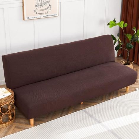 Housse Clic Clac sans Bras , Housse de Canapé Extensible Elastique Housse Canape lit Housse de Canapé sans Accoudoirs ,Bronzer (1/4)