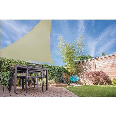 Dreieckige Segelmarkise, Sandfarbe, 3,6 x 3,6 x 3,6 m, Ambiente