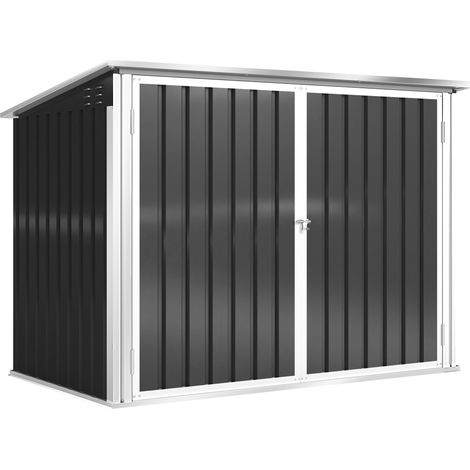 Outsunny Capanno da Giardino 1.91m², Grigio Scuro