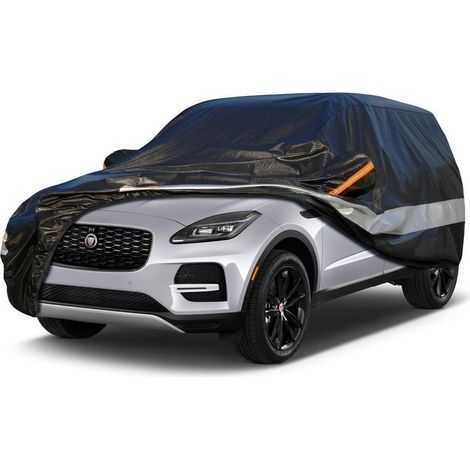 Autoabdeckung 10 Schichten Wasserdicht Atmungsaktiv für Jaguar E-Pace (2017-2023) Schwarz (1/5)