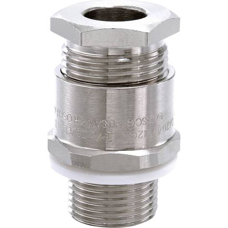 Wiska 50108019 Pressacavo filettato antiurto, con controdado, con guarnizione M20 Ottone nichelato Naturale 1 pz. (1/2)