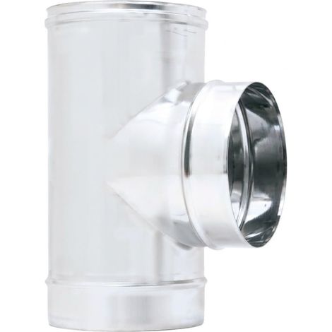 MAKA Raccordo a T 87° Linea Condensazione Canna Fumaria Acciaio Inox Ø 100 mm (1/5)
