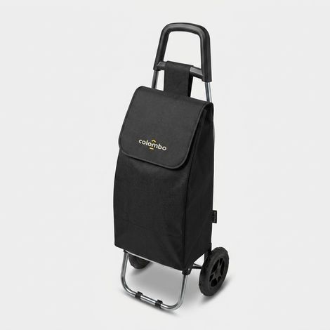 Einkaufstrolley aus Stahl mit wasserdichter Tasche Rolly - Schwarz (1/2)
