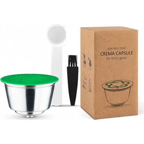 Compatible avec la machine à café Dojo. Graisse réutilisable pour capsules de café Dojo Kusi en acier inoxydable. Contient 1 capsule, une cuillère et un goupillon. Contenance : 20 ml. (1/5)