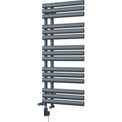 Percival - Anthracite Dual Fuel Towel Rail H1120mm x W500mm Thermostatic WIFI (1/3)
