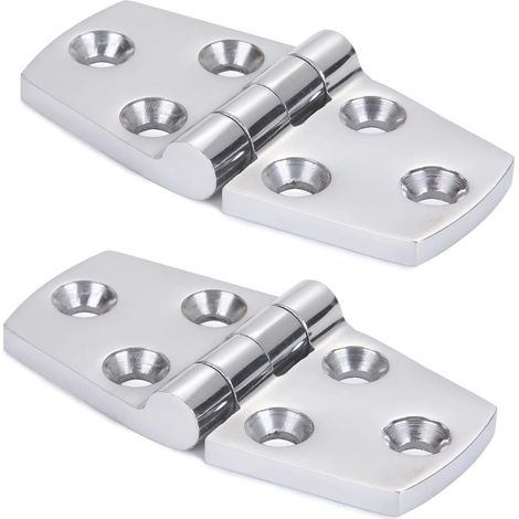 Marine Monture Charnières de Porte Acier Inoxydable Charnière de Bateau de Trappe Matériel À toute épreuve Charnière de bateau Plateforme Cabinet SUS316 2pcs 38 mm x 76 mm