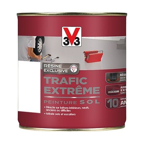 Peinture Sol Résine V33 Trafic Extrême Blanc 0,5 L
