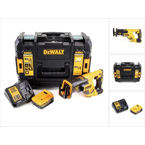 DeWalt DCS 367 M1 Scie sabre sans fil 18V brushless + Coffret de transport TSTAK + 1x Batterie 4,0 Ah + Chargeur (1/5)