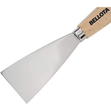 Spatola in acciaio inossidabile manico legno 100mm (1/3)