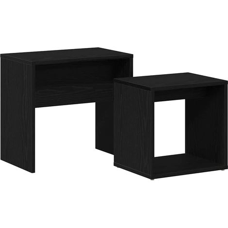 Maison Exclusive - Couchtische 2 Stk. Schwarz Eichen-Optik Holzwe