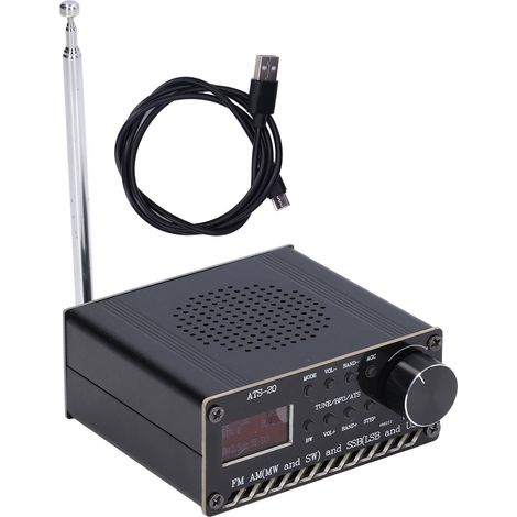 Récepteur radio pleine bande DSP FM AM SSB Si4732 portable rechargeable avec antenne