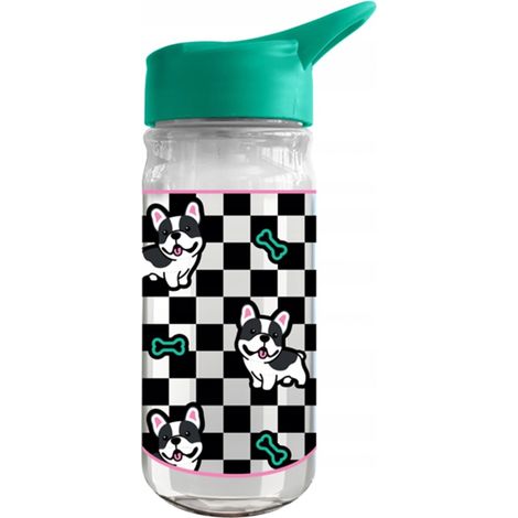 Bottiglia Aqua Pure Cute Puppy Astra con cannuccia